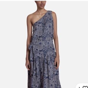 Roller Rabbit Navy One Shouldered  Dress  with Floral Design